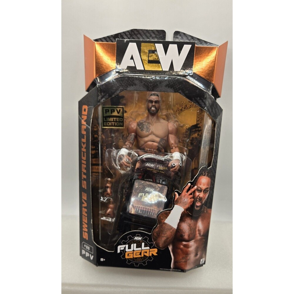 Jazwares AEW PPV Limited Edition Swerve Strickland Target Figure #08 Full Gear